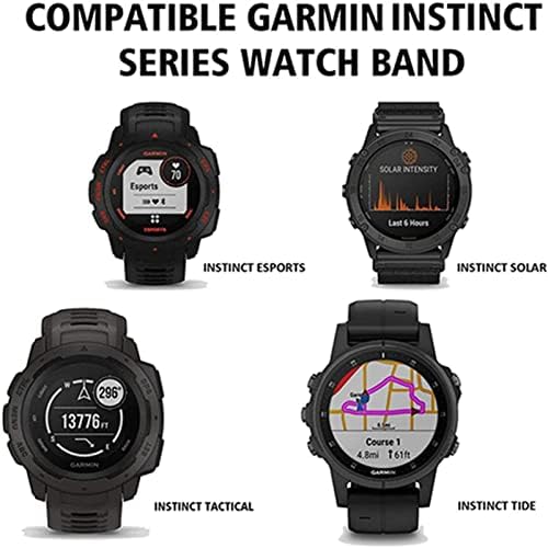 Bedcy Silicone Watch Band para Garmin Instinct/Instinct Tide/Esports/Solar/Solar/Repolção Tática Banda de Pulseira Strap
