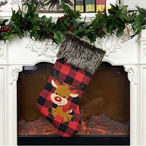 Fashion Christmas Socks Gift Bag do Padrão de Natal Decoração de Natal Goodybag Day Day Gardening Gift