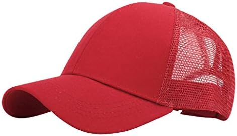 Tampa de cor aberta unissex Outdoor Solid Hat Soly Baseball Sun Cap Back Mesh Baseball Caps Bandeira Viseira Mulheres