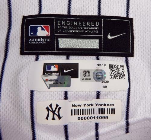 2020 New York Yankees Erik Kratz 38 Jogo emitido POS Usado White Jersey HGS P 9 - Jogo usada MLB Jerseys