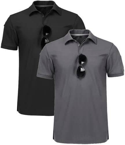Camisa de pólo masculino seco rápido de manga curta esportiva de tênis casual camisa de golfe para homens