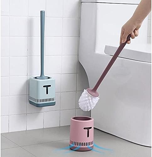 Escova de vaso sanitário de amabeamts pincel de vaso sanitário doméstico, sem pontas de banheira de banheiros longos, alça