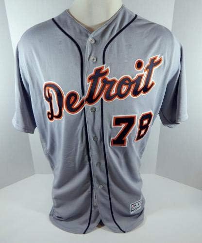 Detroit Tigers Ed Hodge 78 Jogo emitiu Jersey Gray Sr. ILitch Patch - jogo usado MLB Jerseys