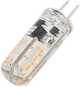 Aexit 12V G4 Iluminação de pista 2W Branco quente 24 LEDS Alto brilho Energia economiza Acessórios de milho de silicone Liga