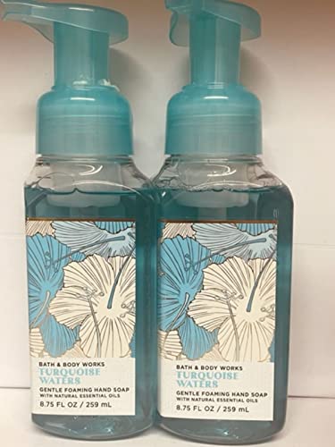 Bath & Body Works Works Turquoise Waters Gentle Foaming Hand Soap 8.75 onça 2-Pack