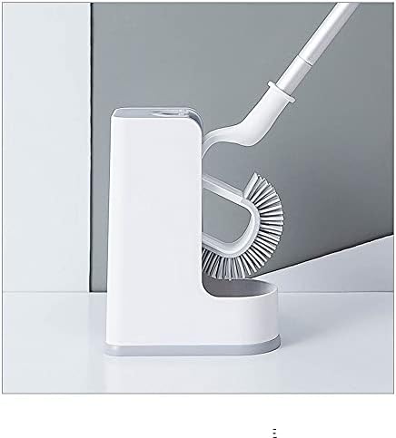 Escova de vaso sanitário Zukeemts Conjunto de escovas de silicone multifuncional, sem canto de higineses macios de canto macio com base, suprimentos de limpeza de banheiros domésticos