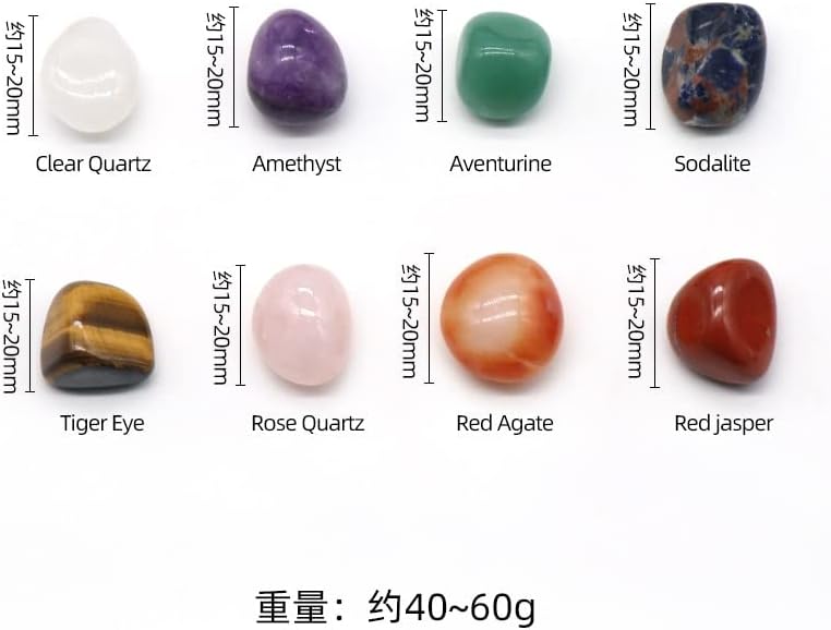 ADABUS 16PCS Irregular Rolling Yoga Chakras Stone Stone Stone Meditam Beads Cura