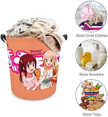 Himouto Umaru-chan cesta de lavanderia dobrável Testal cesto lacunas acolchoadas Cestas