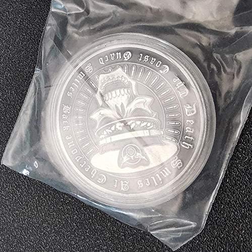 Mkiopnm Guarda Costeira dos Estados Unidos Comemorativa Coin Skull Head Silver Plated Antique Army Fan Pirate Coin