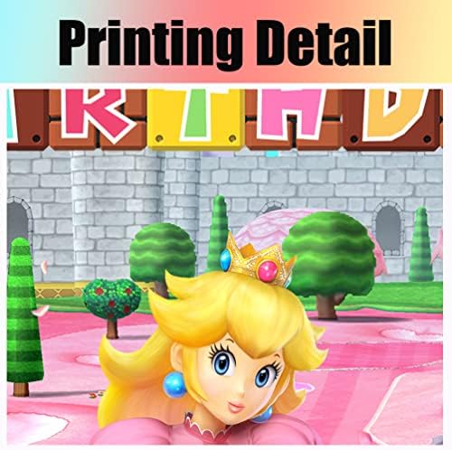 Super Mario Princess Peach Birthday Birthday Cenário para meninas Princesa Peach Castle Garden Background Daisy e Rosalina Banner de videogame 5x3 ft 416