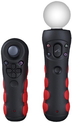 Grads de proteção para controladores de movimentos de PlayStation - preto e vermelho