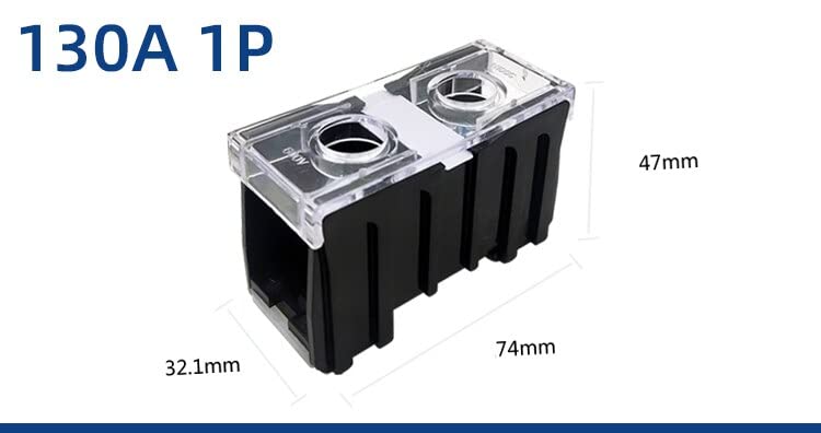 130A 240A Bloco de terminal de cobre combinado Din Rail montado IN-400BK-C 370A 1P CHELL RETARDENTE DE FLAMA 1PCS 1PCS