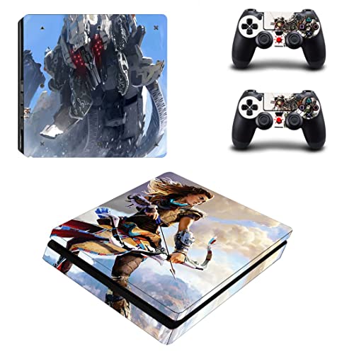 Game Horizonet Zero West Aloy PS4 ou Ps5 Skin Skin para PlayStation 4 ou 5 Console e 2 Controllers Decal Vinyl V12385