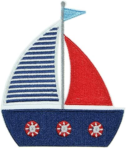 JPT - Navio de veleiro Yawl Náutico Viagem Viagem Verão Apliques bordados de verão/costurar em patches Citão de logotipo