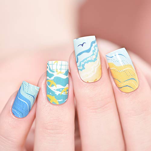 Decalques de unhas de kads para mulheres decorações acessórios de unhas adesivos de unhas com padrões variados de transferência
