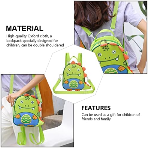 TODDMOMY CUMDDLER BACKPACK 3PCS GRANDE Childrens ombro verde costas Animal Kids Bag Mensageiro desenho animado Crianças