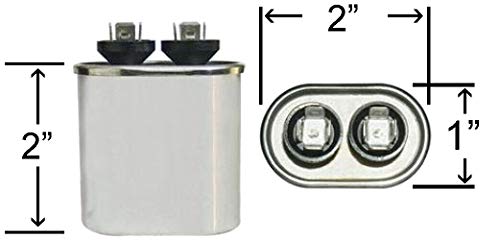 Capacitor Oval Climatek-se encaixa em York 024-19120-000 S1-02419120000 | 7.5 UF MFD 370/440 VOLT VAC