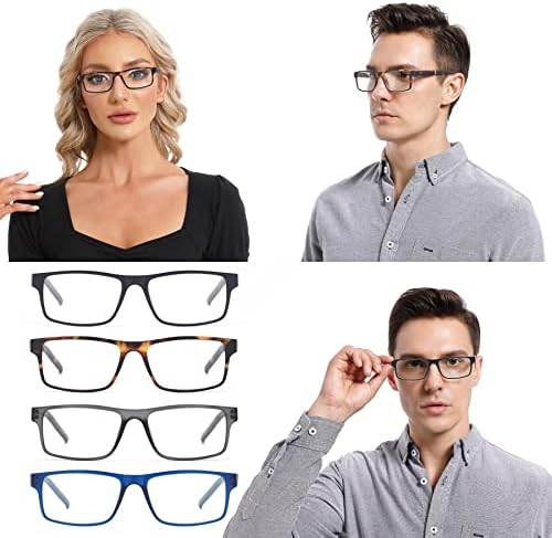Óculos de leitura de colloddiss para homens, mulheres de dobradiça de primavera, óculos de lente de bloqueio de luz azul sr20523