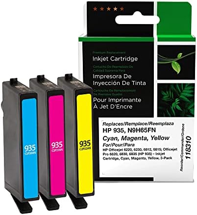 Cartuchos de tinta remanufaturados de trevo substituto para HP N9H65FN | Ciano, magenta, amarelo 3 PK
