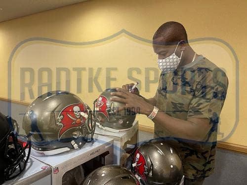 Simeon Rice assinou Tampa Bay Buccaneers Speed ​​Authentic NFL Capacete NFL - Capacetes NFL autografados