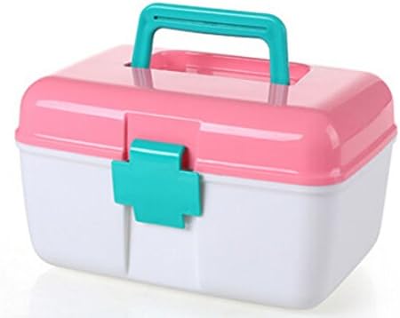 Caixa de caixa de armazenamento de medicina plástica de camada dupla com uma camada doméstica com tampa