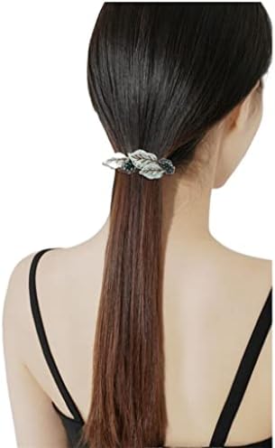 Clipe de cabelo de folhas bordadas de feer bordado clipe de uma peça de peças vintage fixador de cabelo clipe horizontal