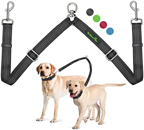 Brilhante Pata Double Double Dog Splitter com cinto de segurança de cachorro refletivo de 2 pacote