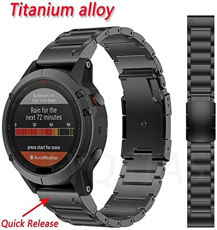Skm 26 mm Quickfit Watch Band para Garmin epix/fenix 7x 7 solar 6x pro 5 5x mais/descida mk2i titânio metal tiras de aço