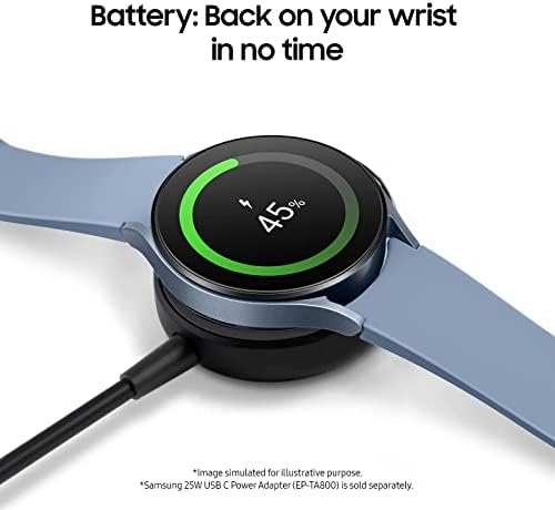 Samsung Galaxy Watch 5 40mm Bluetooth Smartwatch com corpo, saúde, fitness e rastreador de sono, bateria aprimorada, vidro de cristal de safira, rastreamento GPS aprimorado, versão dos EUA, cinza