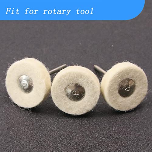 Luo ke 20pack roda de polimento de lã comprimida de lã 3 mm Roda de lã de lã montada em mandril para Dremel Rotary Tool