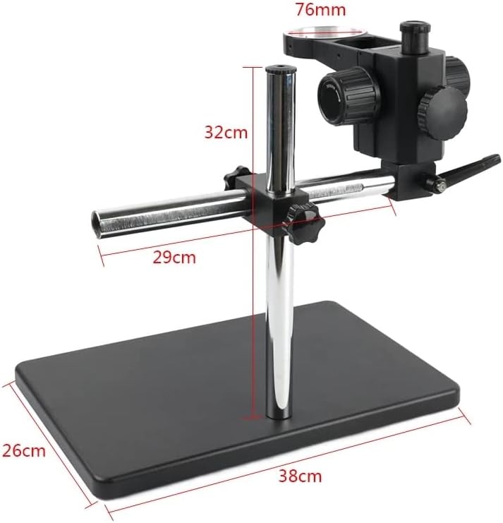 Yasez Industrial Binocular Trinocular Microscópio Câmera Stand Suporte de braço de braço 76mm Universal 360 Rotativo Manutenção Workbench