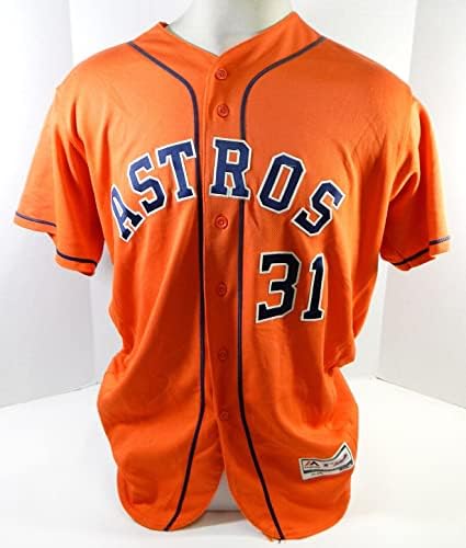2013-19 Houston Astros 31 Game usou Orange Jersey Place Removed 46 DP25505 - Jerseys MLB usada para jogo MLB