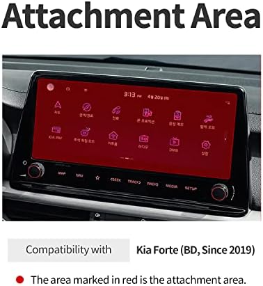 Skoko [2 Pacote de navegação anti-Glareation Painel de tela Protetor de tela compatível com Kia Forte 2018-2023, Matte anti-Glare,