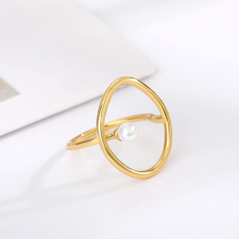 Anéis de pérolas finas de oyalma para mulheres moda moda ajustável dedo fino mini pérola anel fino jóias de noivado feminino