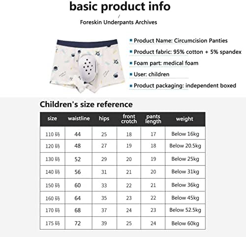 Roupa íntima da cirurgia de prepúcio Após a circuncisão Protection Boxer Briefs Evite segunda lesão, 3 PCs