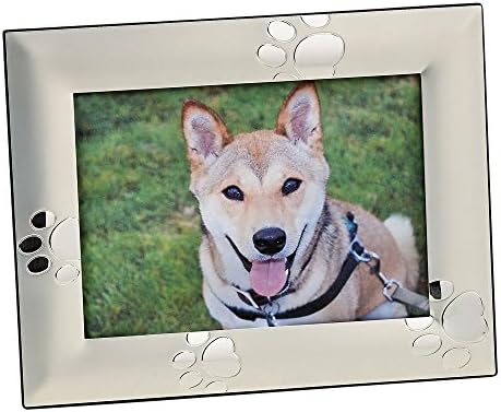 Skyway Puppy Dog Paw Print Pet Picture Frame Silver - 5 x 7