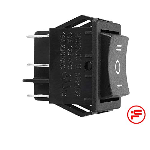 Interruptores de parede AC preta AEXIT 250V/16A 125V/20A DPDT ON/ON ON 6 PIN DIMMER SUGENS SUGHT ROGHER
