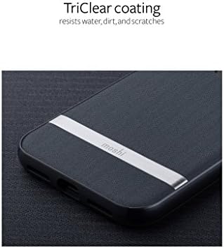 Moshi Vesta para iPhone XS Case/iPhone X Case, capa protetora slim com padrão de sarja e moldura metalizada, cover de construção híbrida