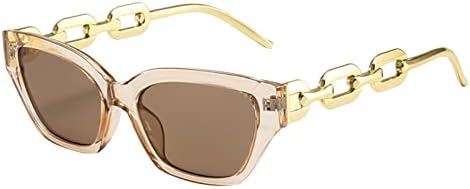 2023 Novas damas Personalidade Hip Hop Metal Chain Sunglasses Moda Polígono Pequeno quadro óculos RB4171