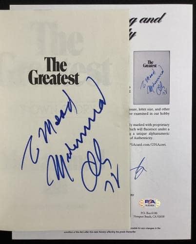 Muhammad Ali assinou o livro The Greatest HCB Boxing Hof Autograph 1972 INSC PSA/DNA - Revistas de boxe autografadas