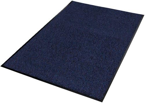 Tanta de piso do limpador interno da série Platinum Guardian, borracha com tapete de nylon, 3'x9 ', azul