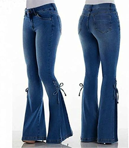 Jeans nyybw jeans para mulheres altas cintura de cintura de canto de canto inferior calça jeans larga perna larga