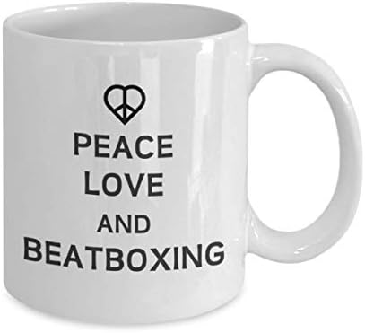Peace Love e Beatboxing Tea Caneca Beatboxer Cobertão -Fiend Gift Hobby Travel Cup Present