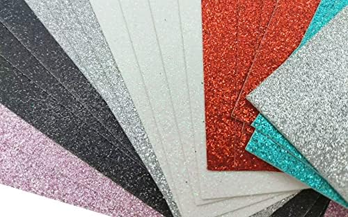 Premium 20 folhas quadros de glitter Sparkling Surted Colors Cardstock Reflexivo, quadro de pôsteres brilhante 8,5