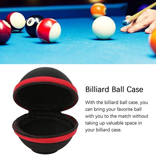 Caixa de armazenamento de bilhar, clipe vermelho/preto sobre suportes de capa de capa de bola design de tira de círculo de tiro