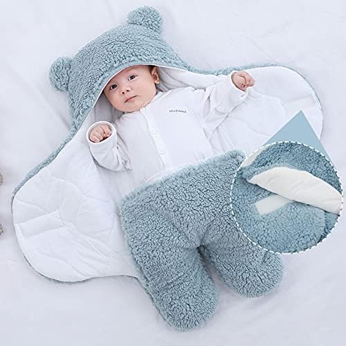 Panegy recém -nascido Warm Swaddle Blanket Baby Plush Swaddle Planta