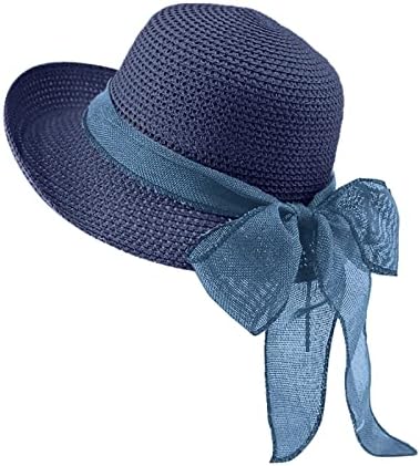 Chapéus de palha de verão para mulheres largo de verão de verão chapéu de sol pequeno lasa fresca de férias praia chapéu de beisebol baps de beisebol