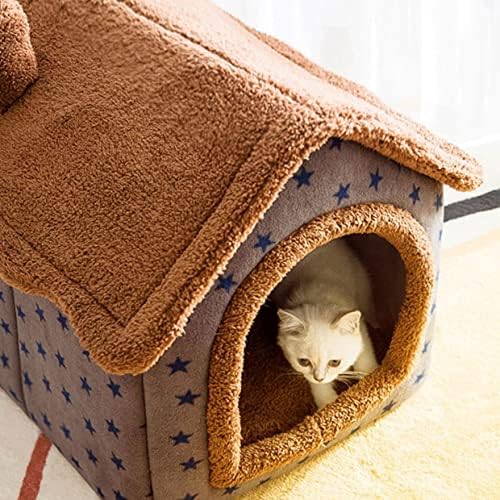 N/A Soft Winter Cat Bed House Dog Cat House Removível Cushion Cedro de animais de estimação para gatos Kittens Puppy Supplies
