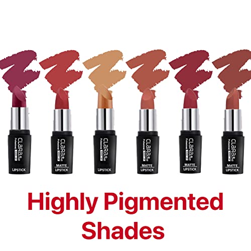 Lipstick Claraline HD - Maquiagem para lábios hidratantes | Tons altamente pigmentados | Duradouro, à prova de transferência, sem