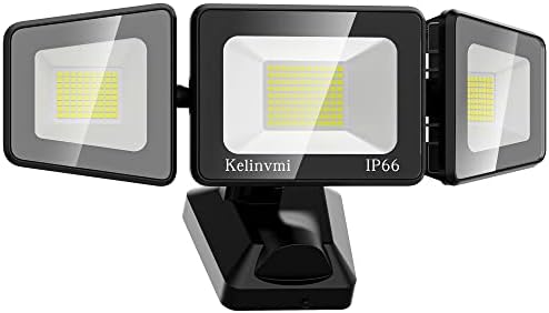 Luzes de inundação LED Kelinvmi ao ar livre 120W, luz de segurança LED 12000lm, alto brilho 6500k Luz Coldwhite com IP66, holofotes